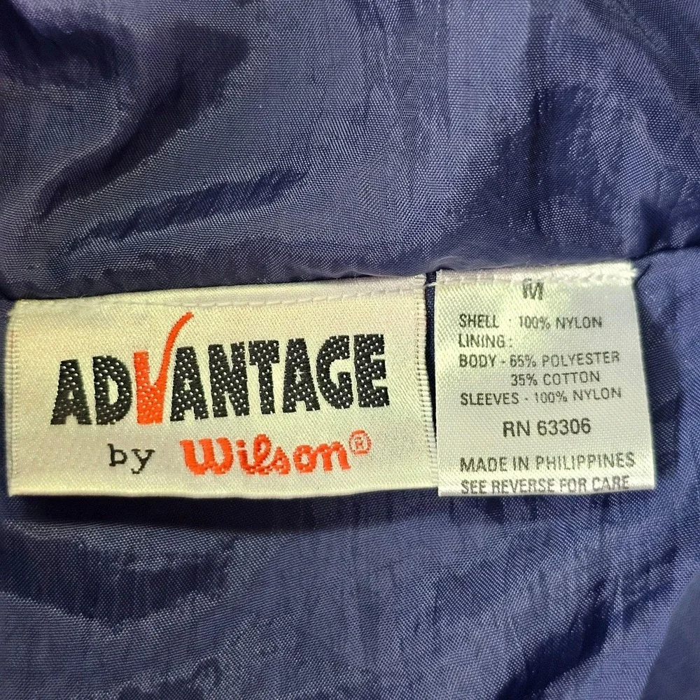 Vintage Wilson Jacket Mens Medium Navy Colorblock Advantage 2000 Windbreaker
